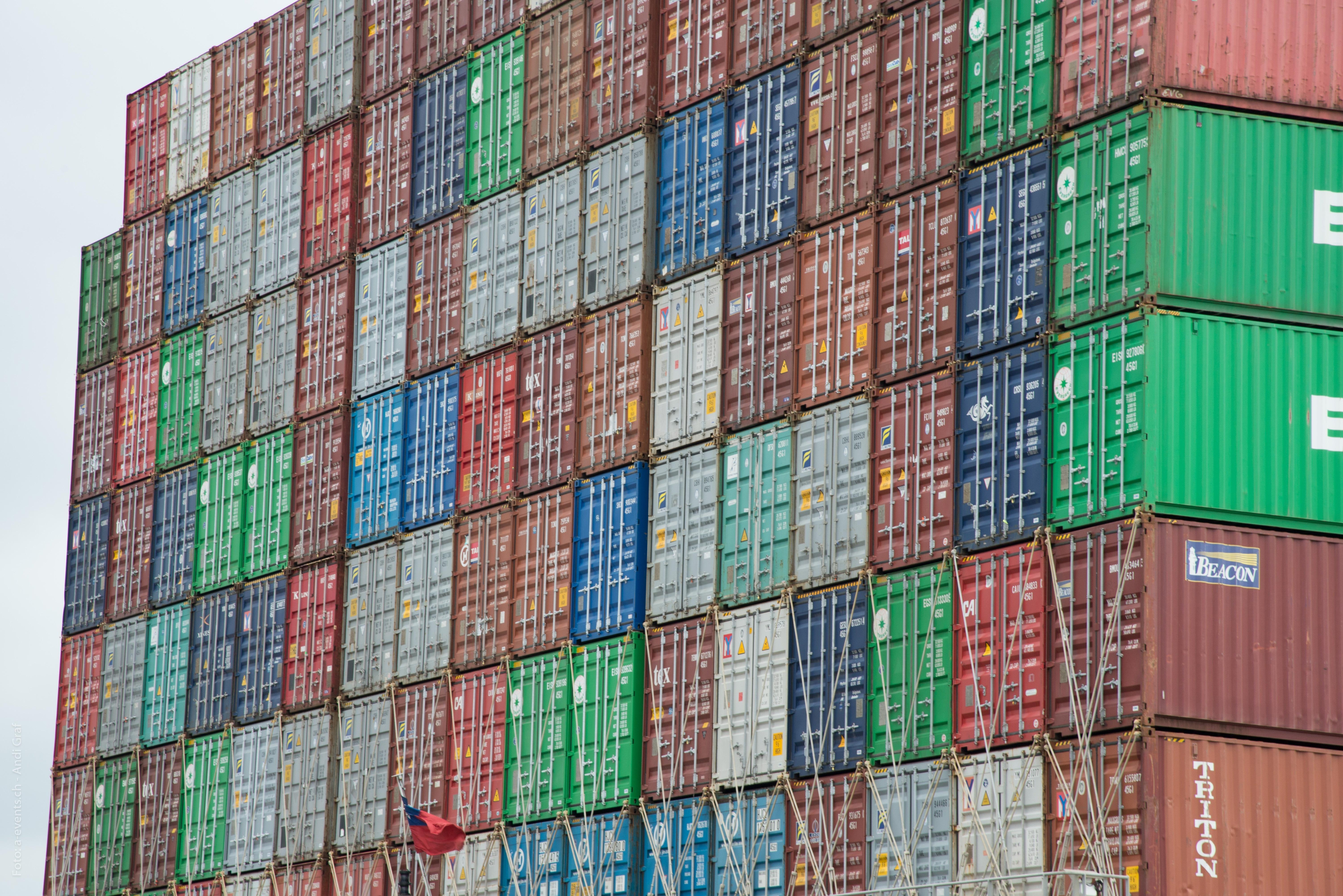 stack of storage containers