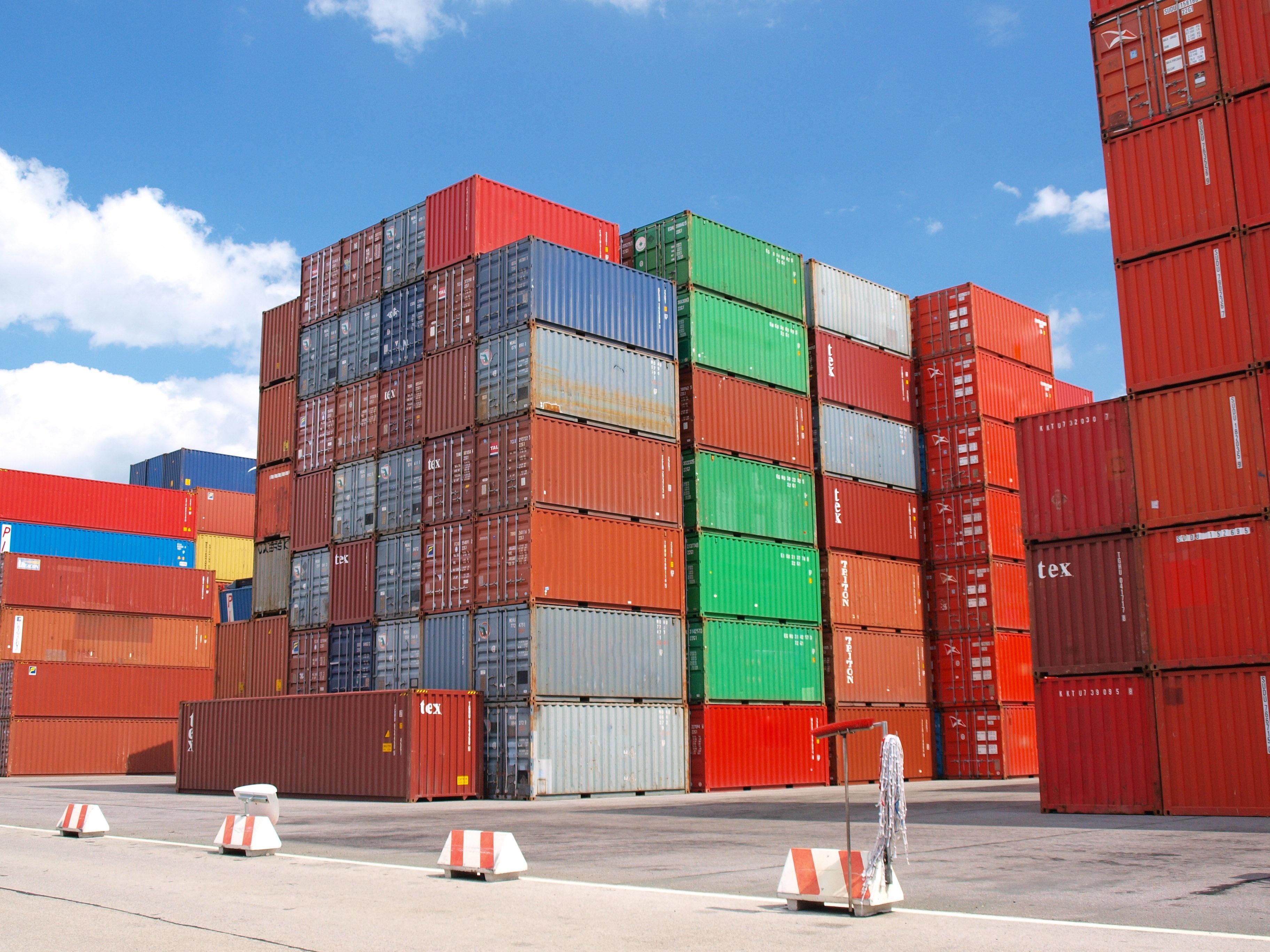 stock of shipping containers